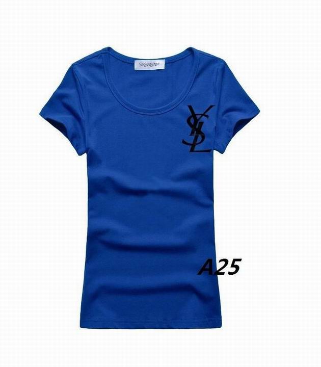 YSL short round collar T woman S-XL-108